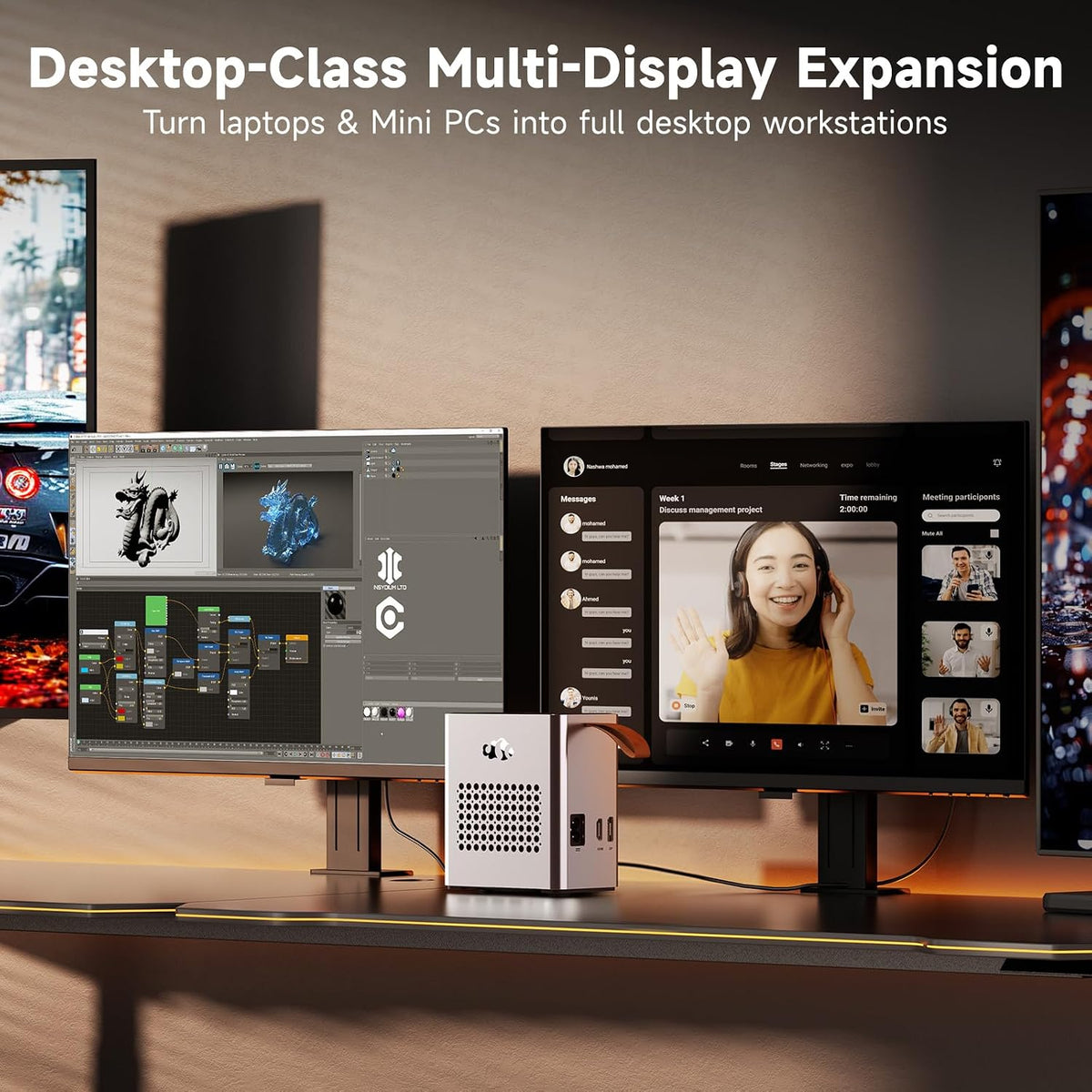 Carte Graphique Externe Egpu — RX 7600M XT 8 Go, USB4 80 Gbps