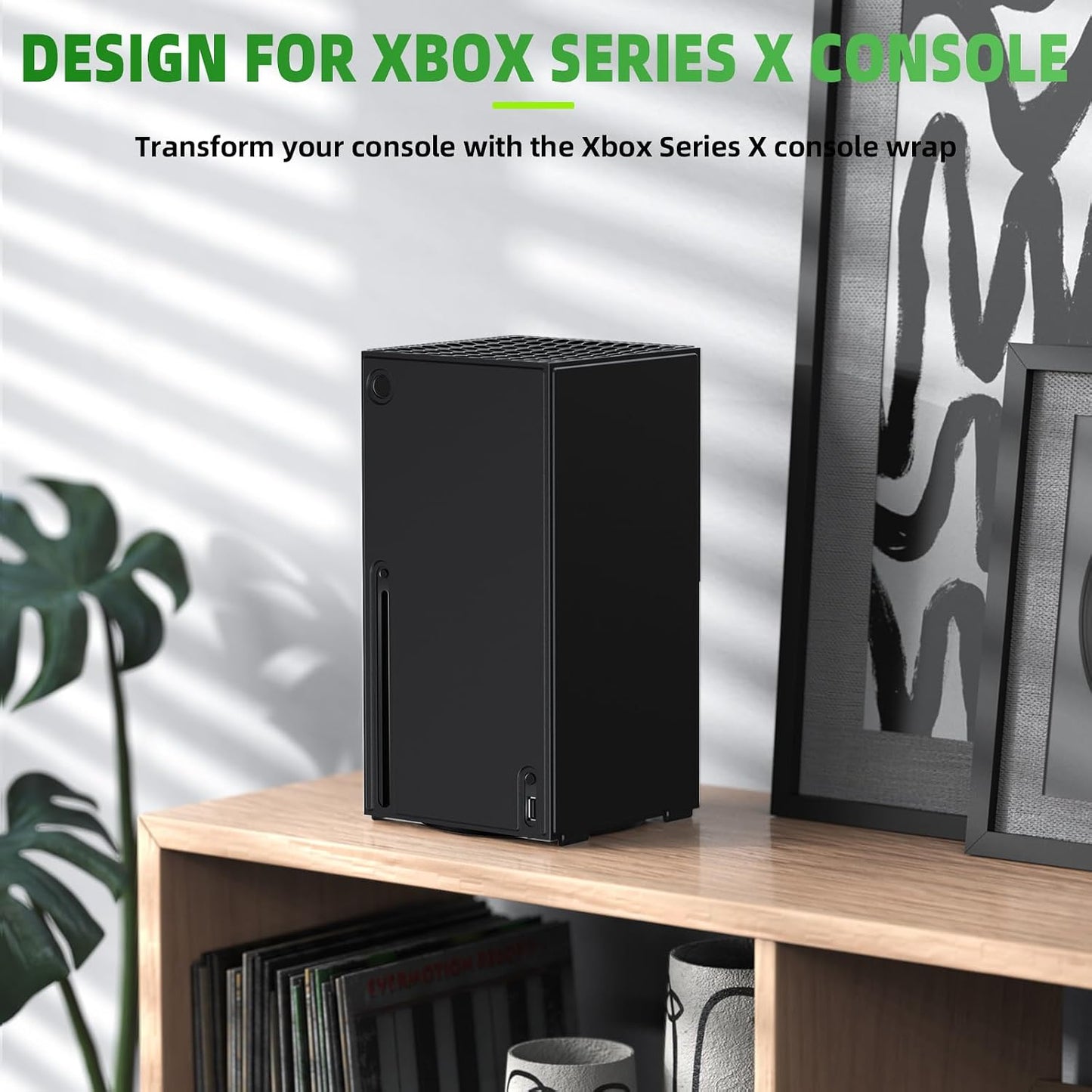 Housse Magnétique Xbox Series X — Cuir PU Noir, Protection Complète