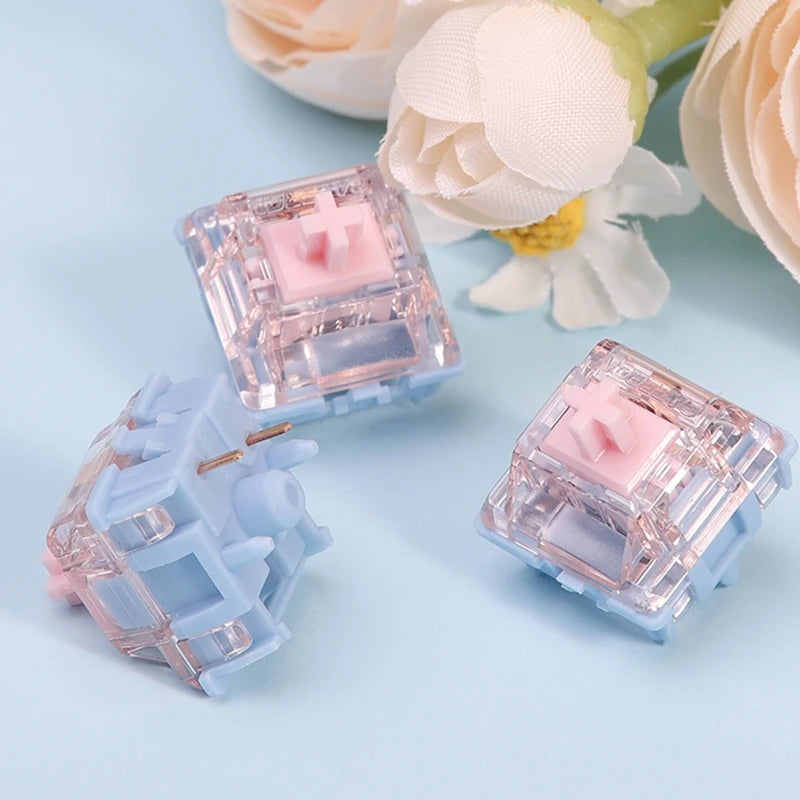 Gateron Melodic Switch Clicky Tactile 60G Switches 5 Pins RGB SMD Cusotm Mechanical Keyboard Pre-Lubed Dual Rail DIY Gaming Kit