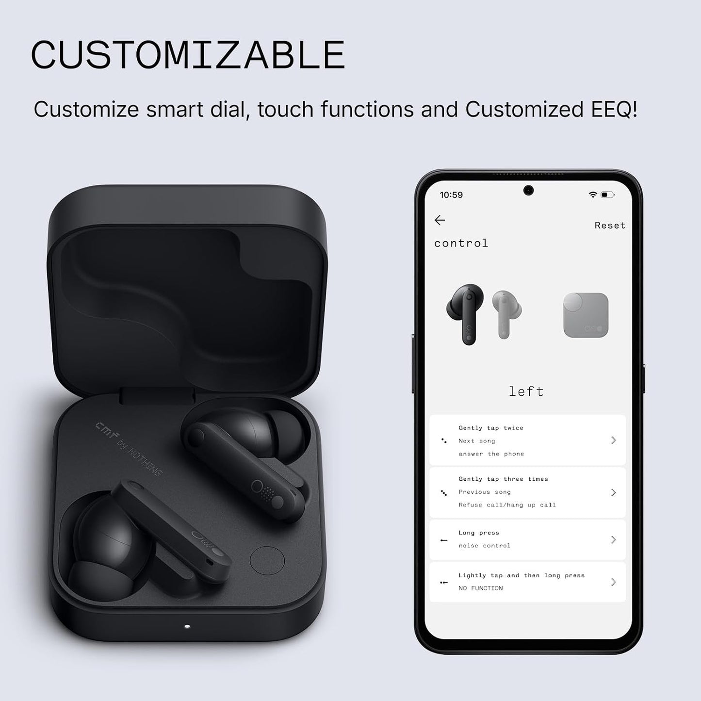 Écouteurs Bluetooth CMF Buds Pro 2 Gris — Réduction De Bruit, Par Nothing