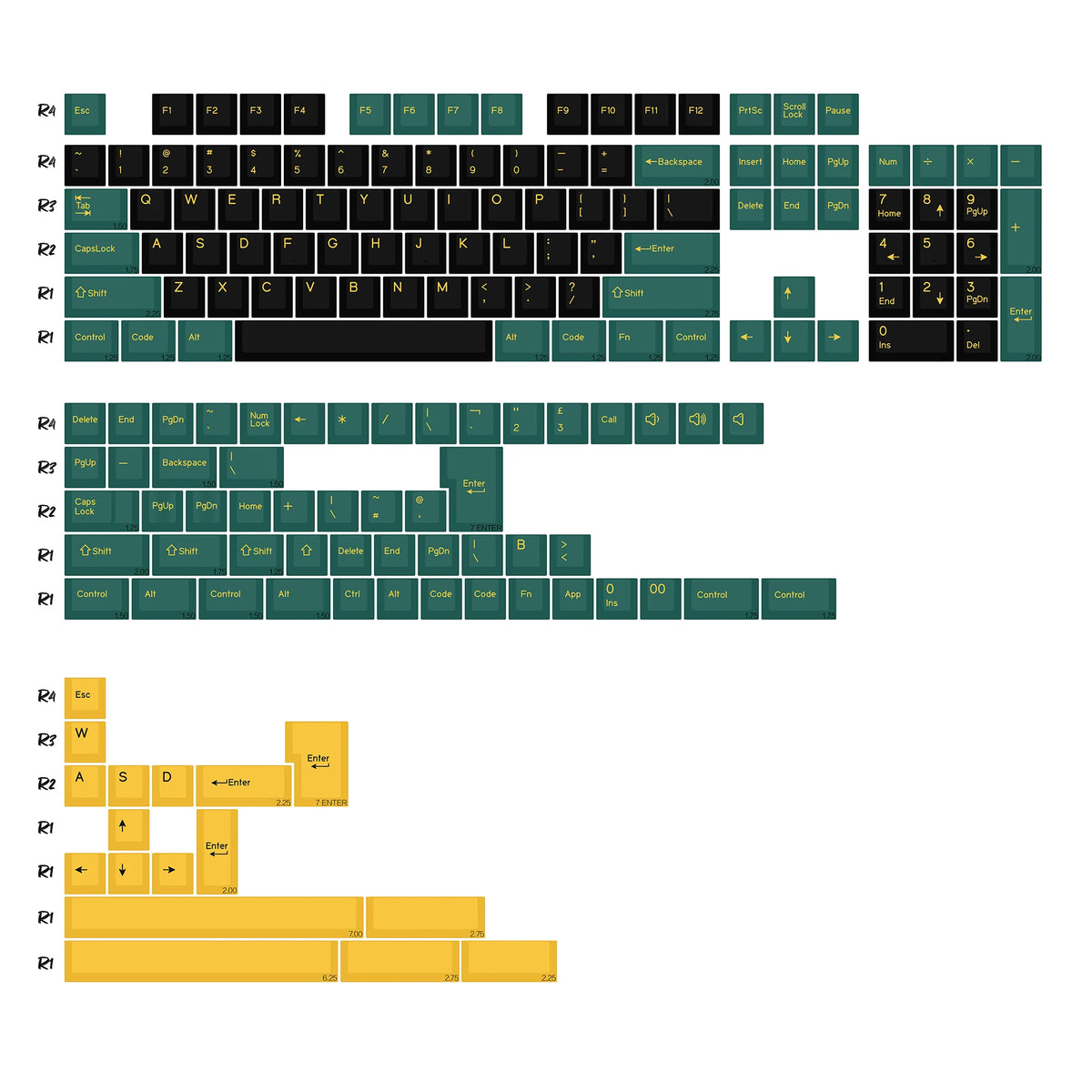 Kbdiy GMK Keycap Double Shot GMK Olivia Shoko Jamon WOB Red Samurai Botanical PBT Keycaps Cherry Profile for Mechanical Keyboard