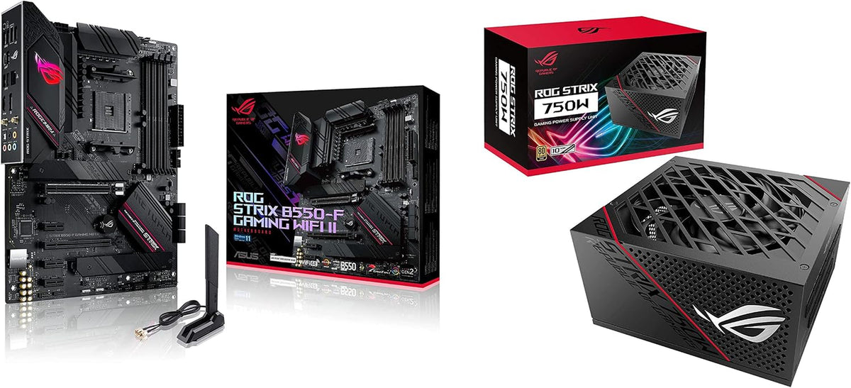 Ensemble ASUS ROG Strix, Carte Mère B550-F Gaming + Alimentation 750 W