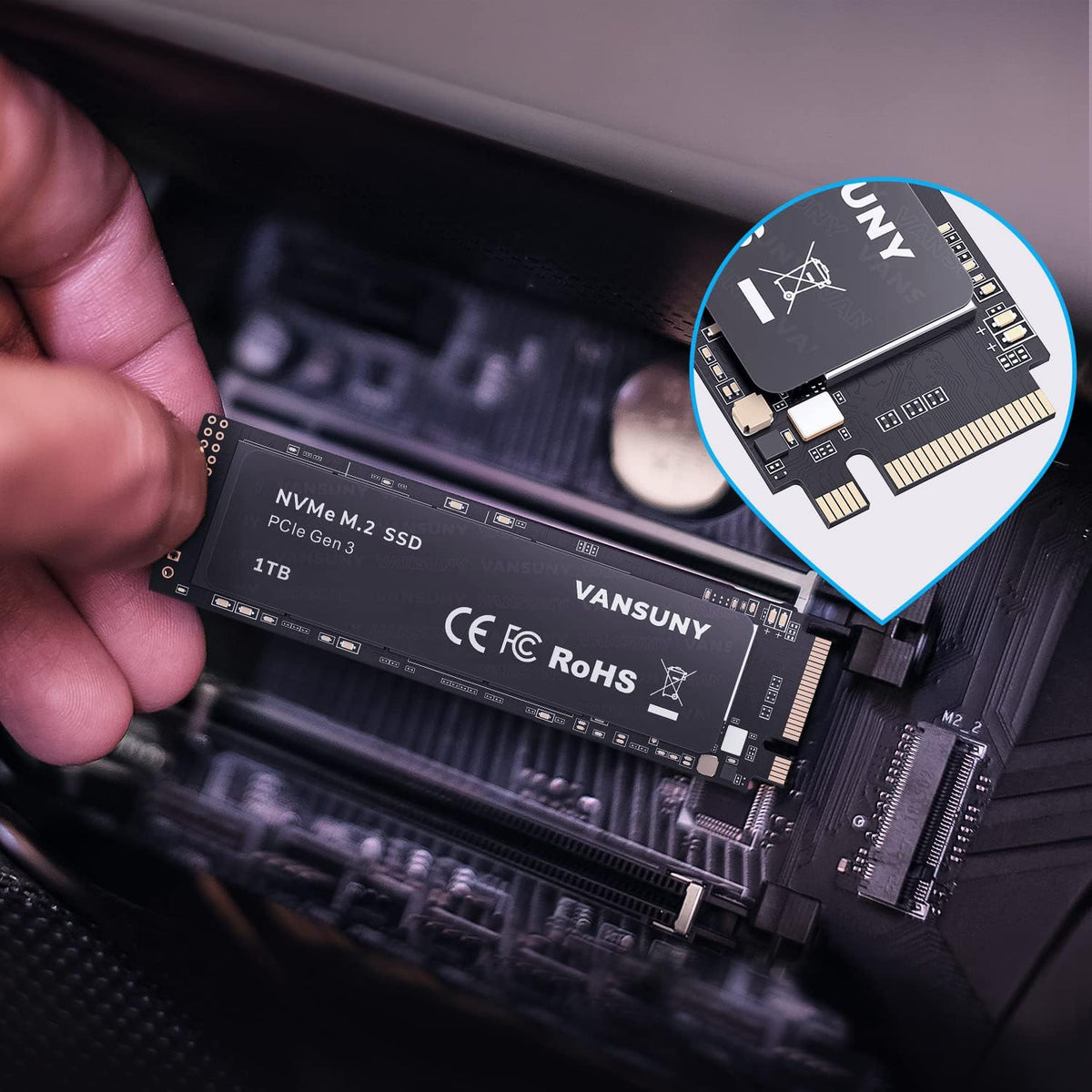 SSD 1 to Nvme M.2 — Pcie 3.0, Jusqu'À 3400 Mo/S