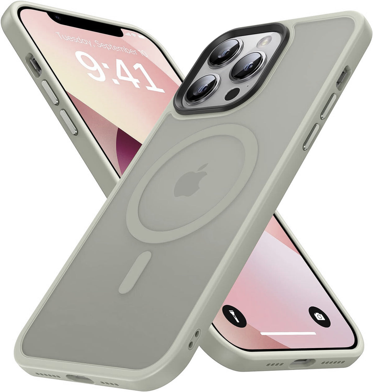 Coque givrée MagSafe pour iPhone, gamme de couleurs offertes