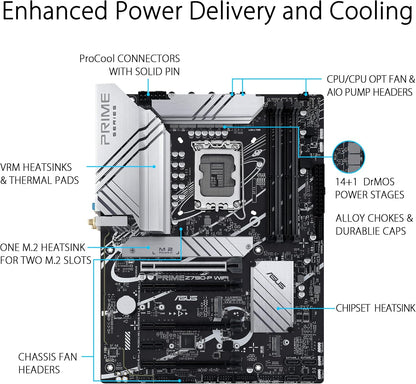 Carte Mère ASUS Prime Z790-P Wifi — Intel LGA1700, DDR5 128 Go