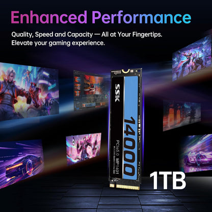 1TB Internal M.2 Nvme SSD 2280 Pcie Gen5 up to 14000Mb/S Internal SSD | SMART & TRIM,TLC Nand,Pcie 5.0X4,Internal Solid State Drive for Gaming/Video Editing/Ai Computing