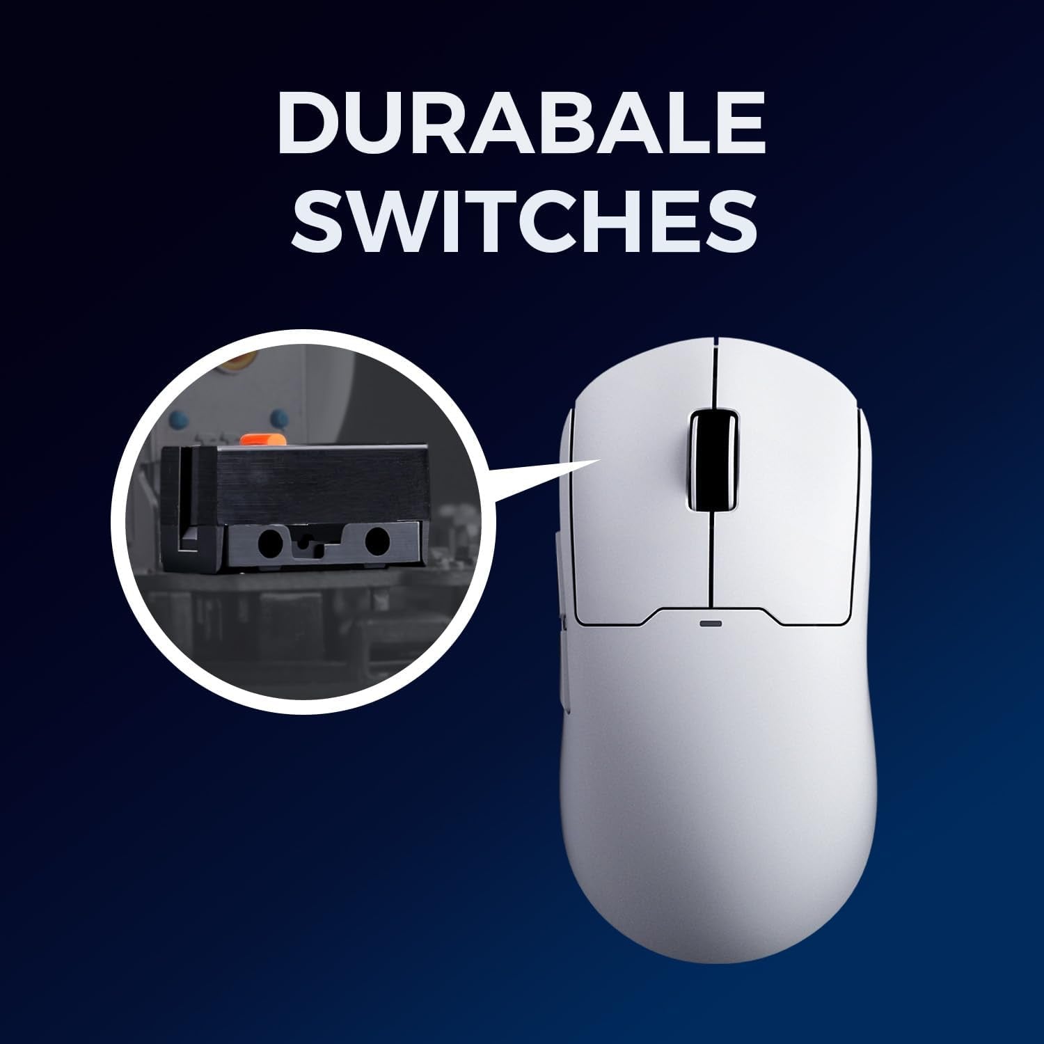 Souris Gaming  A5 Promax Blanche — 26000 DPI, 59 G, Tri-Mode