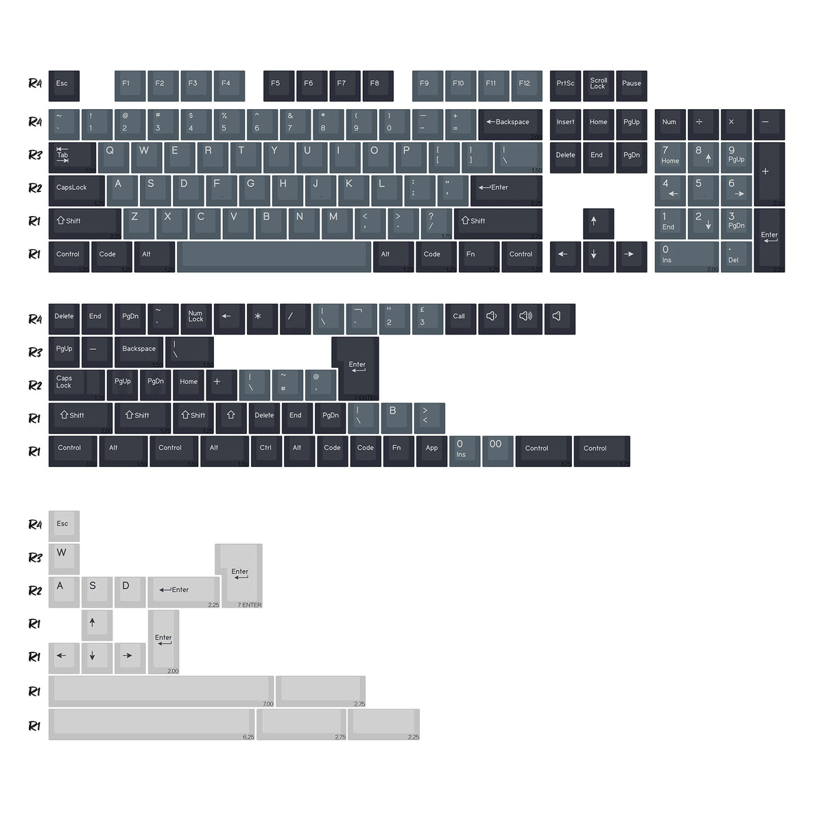 Kbdiy GMK Keycap Double Shot GMK Olivia Shoko Jamon WOB Red Samurai Botanical PBT Keycaps Cherry Profile for Mechanical Keyboard