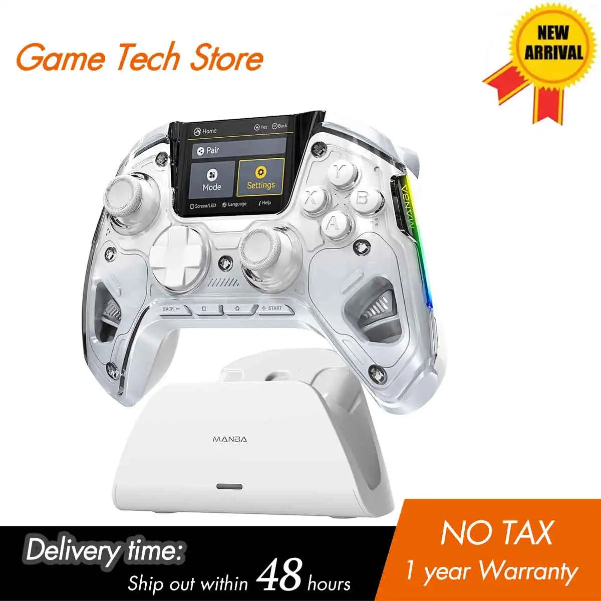 Manette Sans Fil Mamba One V2 — Effet Hall, RGB, Station De Charge Incluse