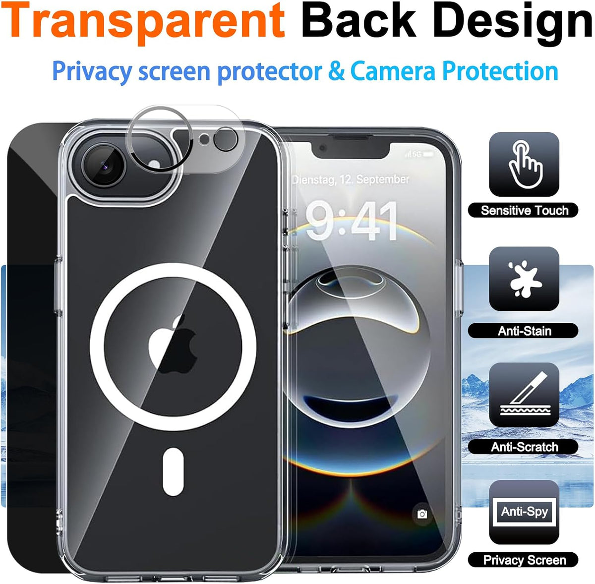 Coque Iphone 17E/16E Magsafe — Protecteur D'Écran Privé Inclus