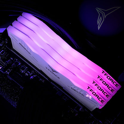 Mémoire T-Force Delta RGB Blanche — 32 Go (2 × 16) DDR5 6000 CL30