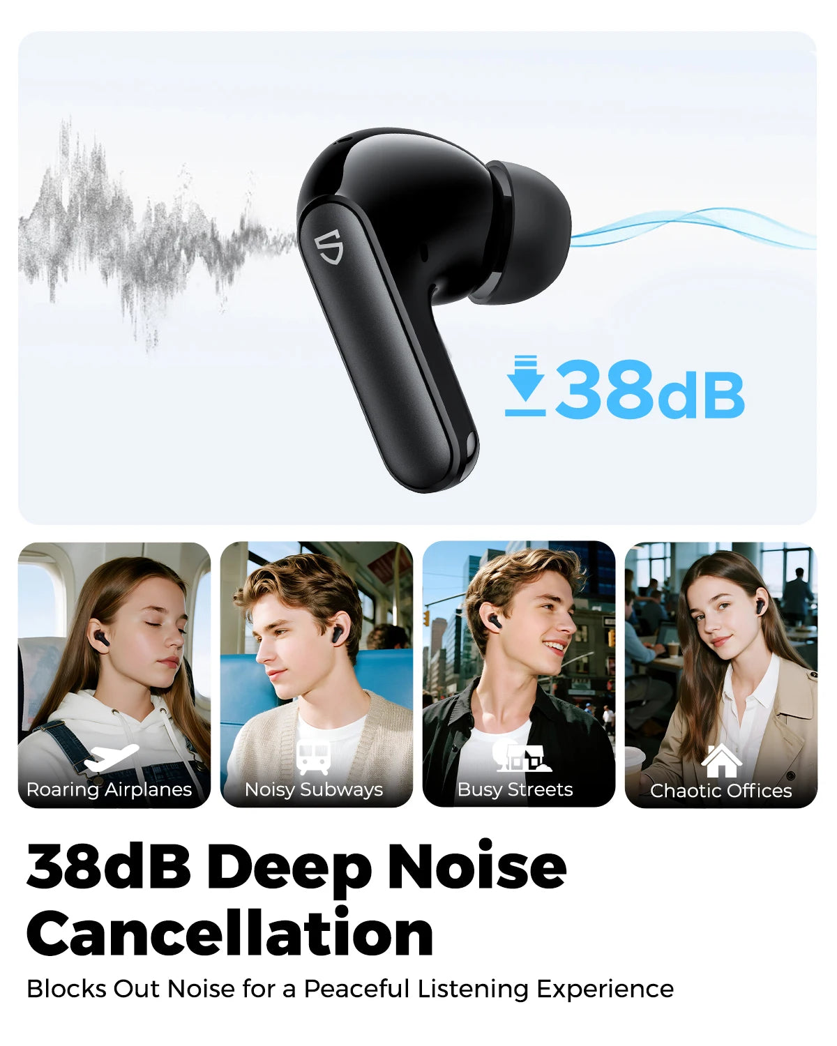 Écouteurs SoundPEATS Q3 Pro, ANC, Bluetooth 6.0, connexion multipoint
