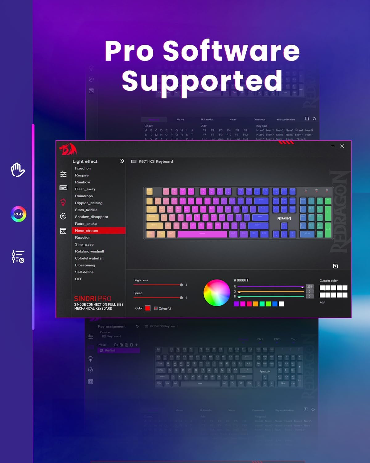 Clavier Mécanique  K671KS Sans Fil — Tri-Mode, Hot-Swap, Touches PBT