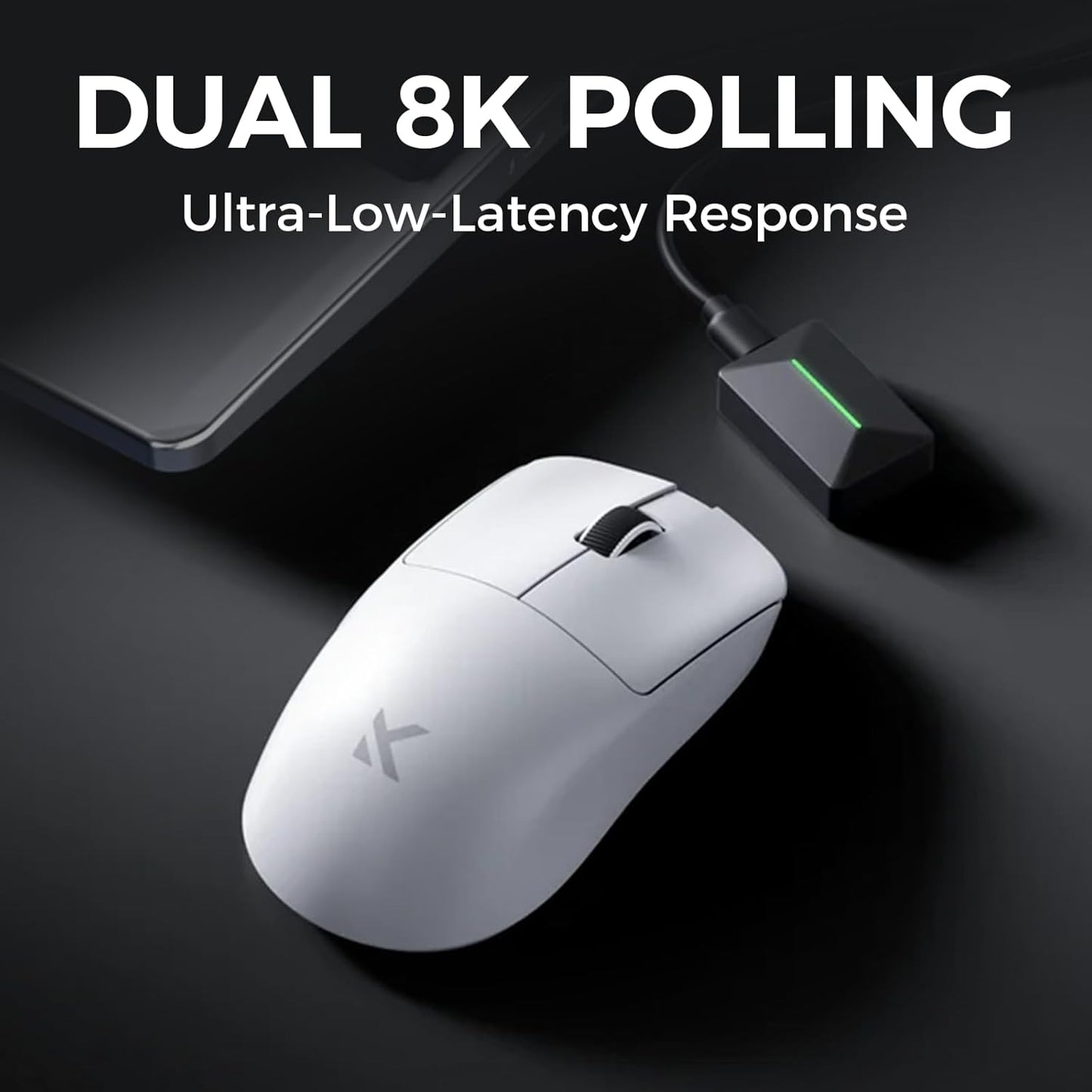 Souris Gaming  L7 Pro Blanche — 26000 DPI, 39 G Ultra-Légère, 8K Hz