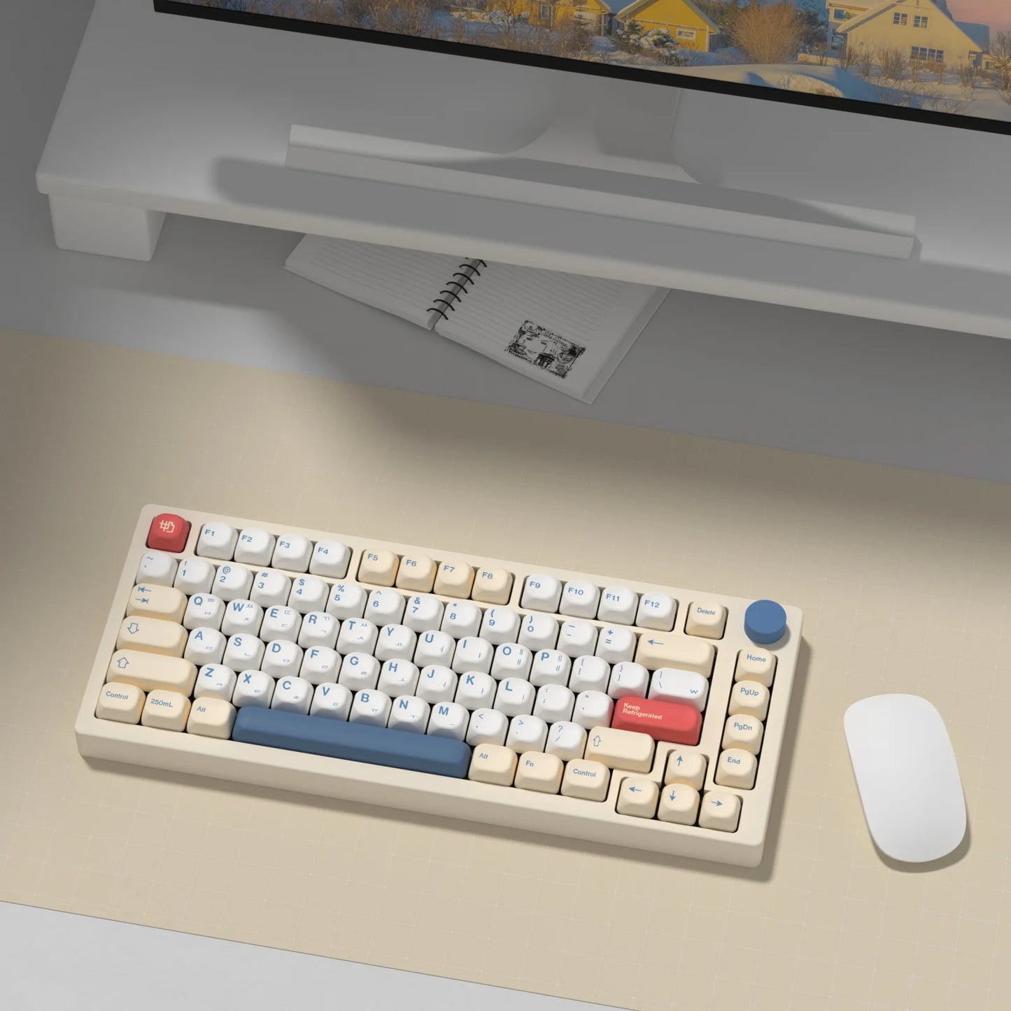 Kbdiy KOA Keycaps GMK Soymilk 140 Keys PBT Keycap Similar MOA Japanese Korean Russian Keycap 7U MAC ISO for Mechanical Keyboard