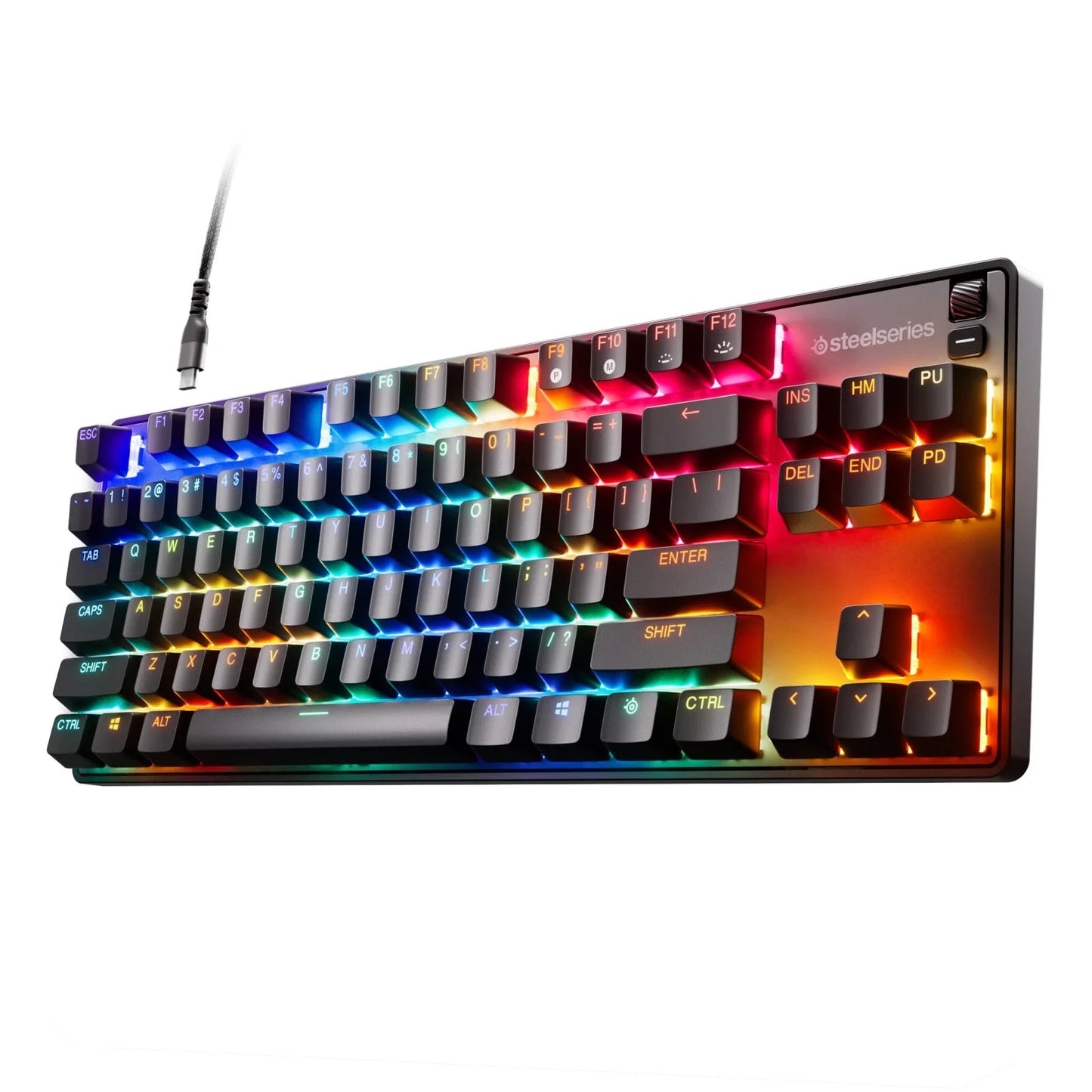 - Apex 9 Mini Gaming Keyboard 60% Wired Optipoint Adjustable Actuation Switch with RGB Lighting - Black