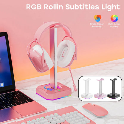 Support Casque RGB Rétroéclairé — Organisateur De Bureau
