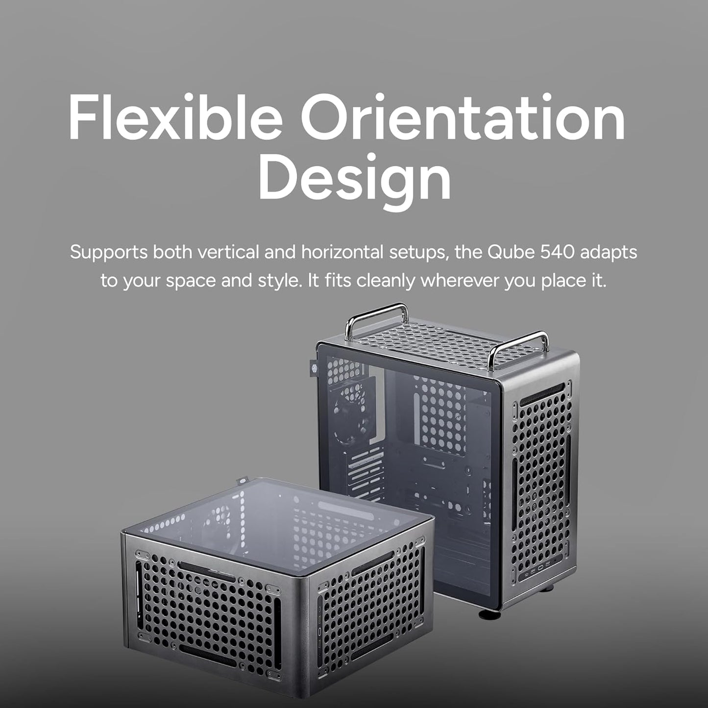Boîtier Cooler Master QUBE 540 — ATX, Flux D'Air Maximal, Verre Trempé