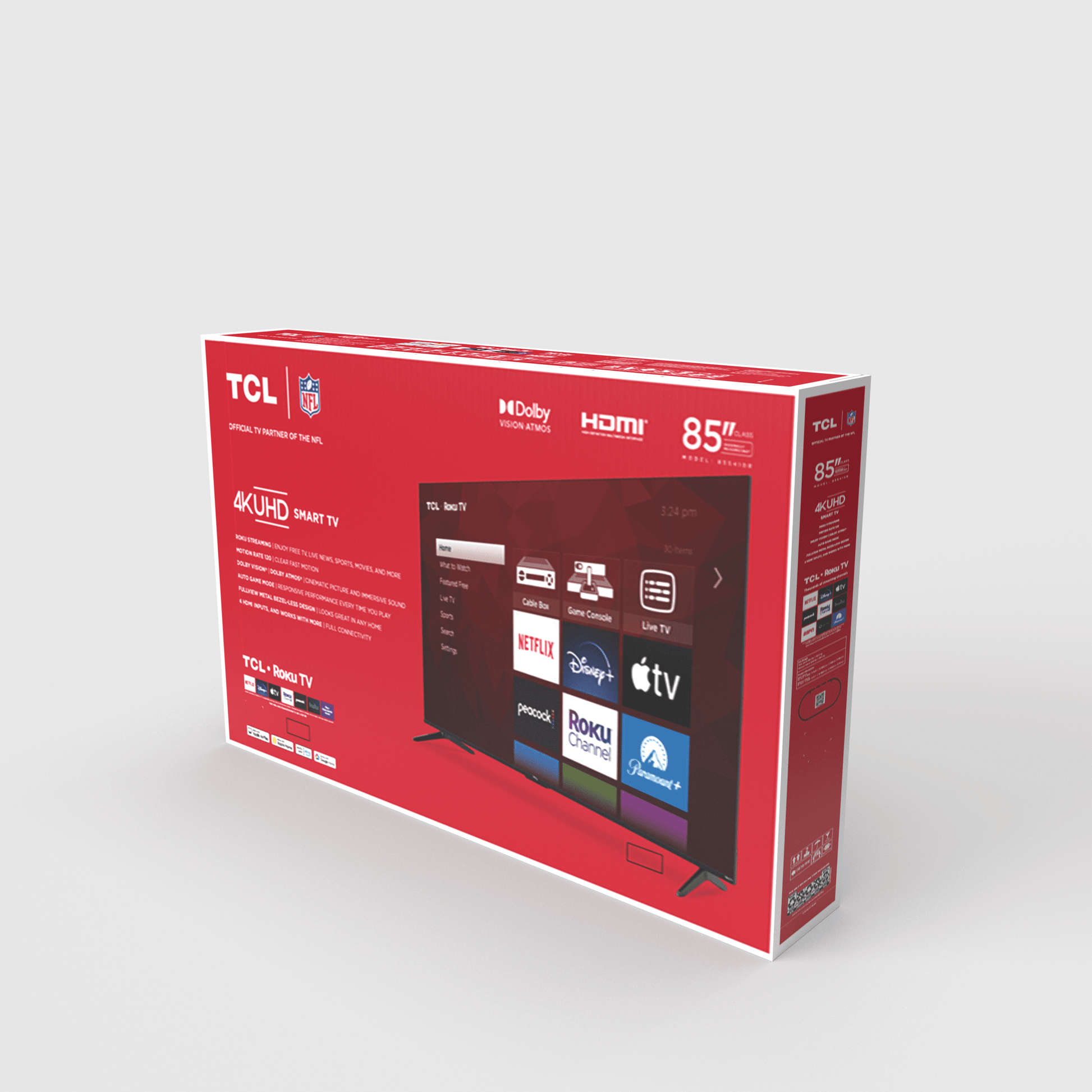 Experience Stunning 4K UHD with the 85" S4 HDR LED Smart TV Featuring Roku TV