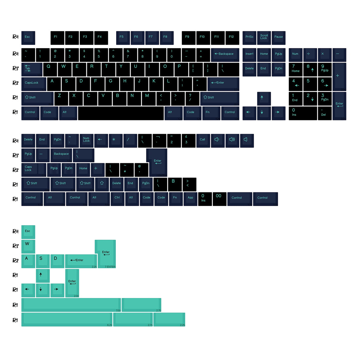 Kbdiy GMK Keycap Double Shot GMK Olivia Shoko Jamon WOB Red Samurai Botanical PBT Keycaps Cherry Profile for Mechanical Keyboard