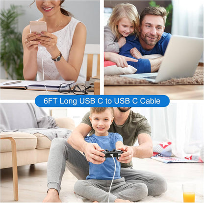 Chargeur 65 W USB-C + Câble 6 Pi — Charge Ultra Rapide Téléphone