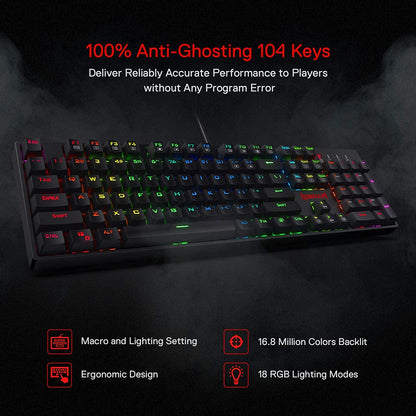 Clavier Mécanique  K582 — 104 Touches, RGB, Filaire