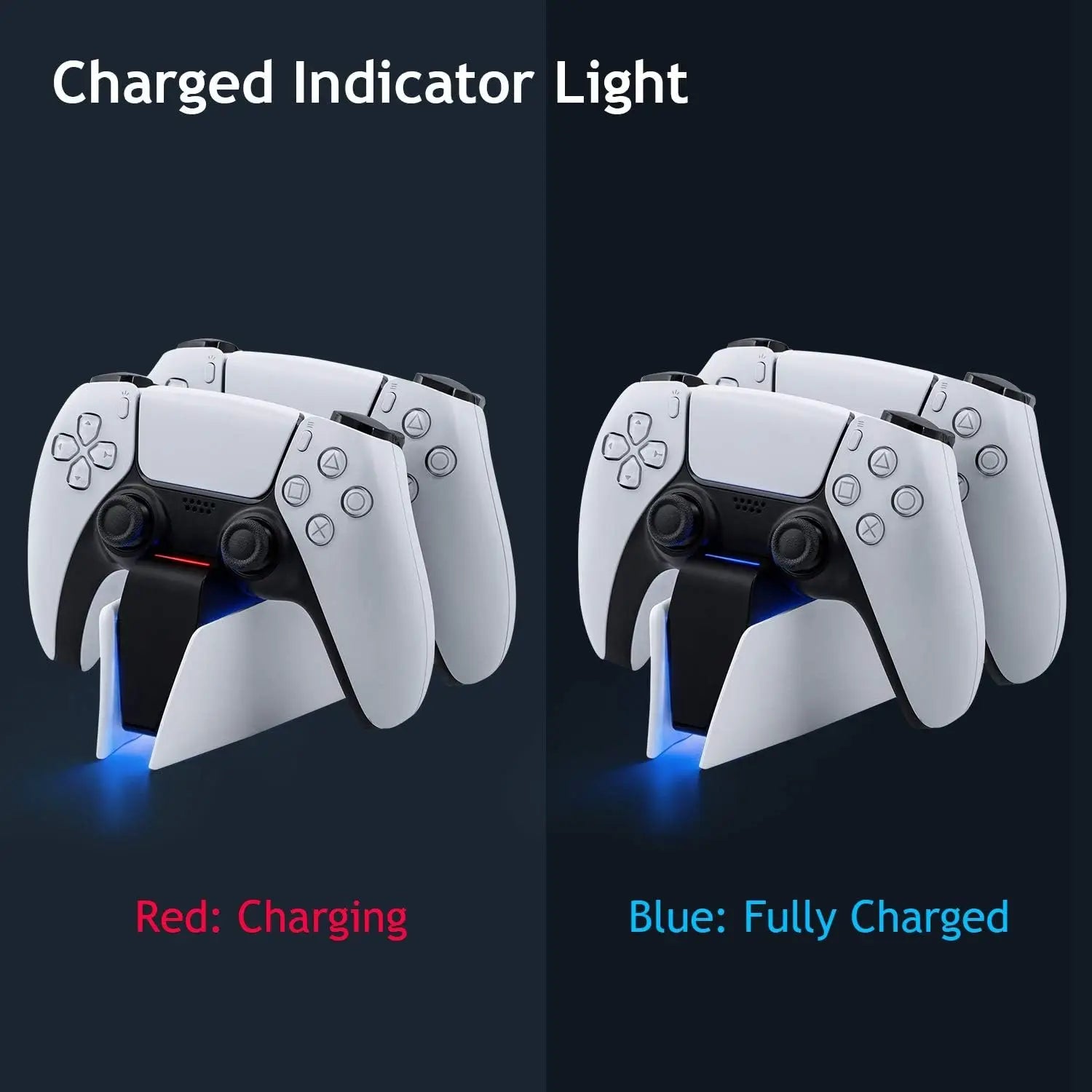 Station De Charge PS5 Double — Indicateurs LED, Charge Rapide