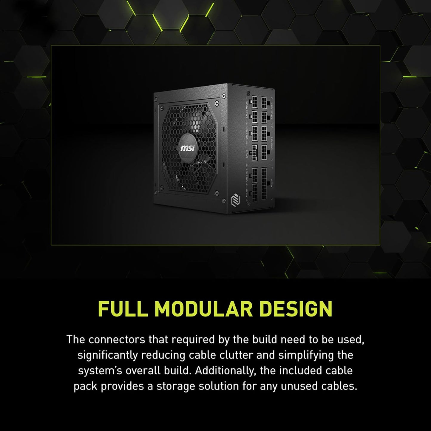 MSI MAG A750GL PCIE5, Fully Modular Compact Gaming 750W Power Supply, 80+ Gold, ATX 3.1 & Pcie 5.1 Ready, Native Dual-Color 12V-2X6 Cable, 10 Year Warranty