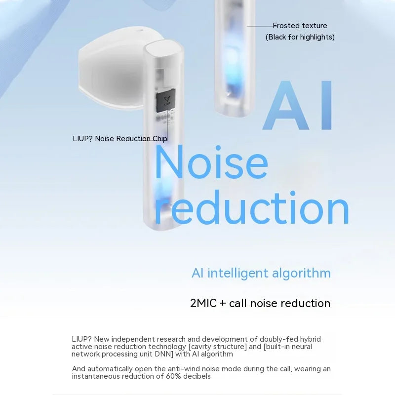 Écouteurs Bluetooth Gaming Liup Lp1 — Sable Mouvant Lumineux, Faible Latence