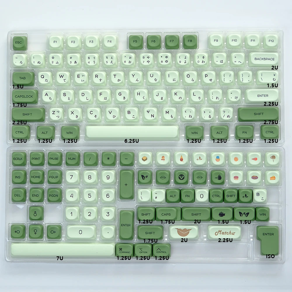 Kbdiy KOA Keycaps GMK Soymilk 140 Keys PBT Keycap Similar MOA Japanese Korean Russian Keycap 7U MAC ISO for Mechanical Keyboard