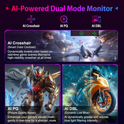 Écran  27 Po — 4K 160 Hz / FHD 320 Hz Double Mode, HDR400