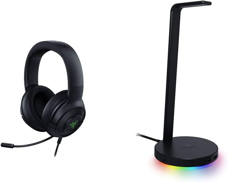 Experience Unmatched Gaming with the Kraken X USB Ultralight Gaming Headset - Immersive 7.1 Surround Sound & Stylish Base Station V2 Chroma