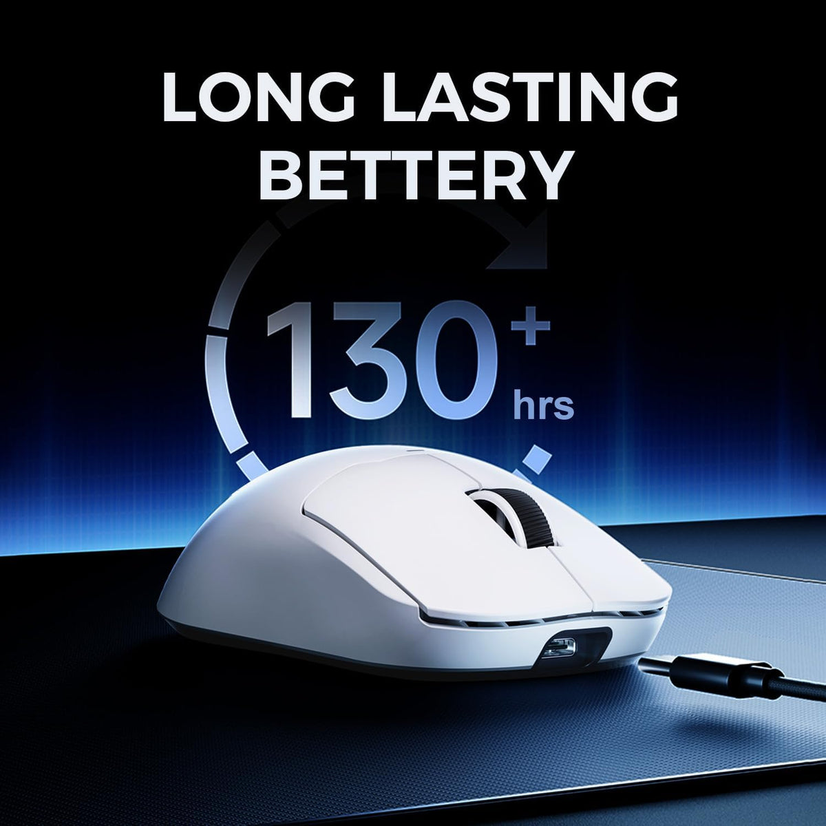 Souris Gaming  A5 Promax Blanche — 26000 DPI, 59 G, Tri-Mode