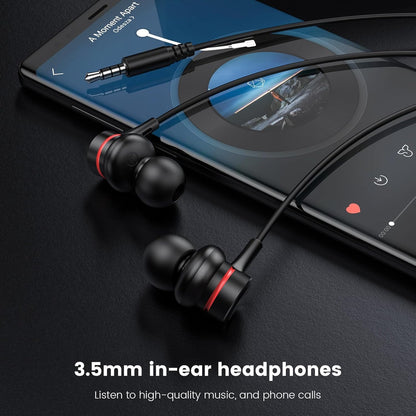 Écouteurs Filaires Avec Micro — Intra-Auriculaires 3,5 Mm