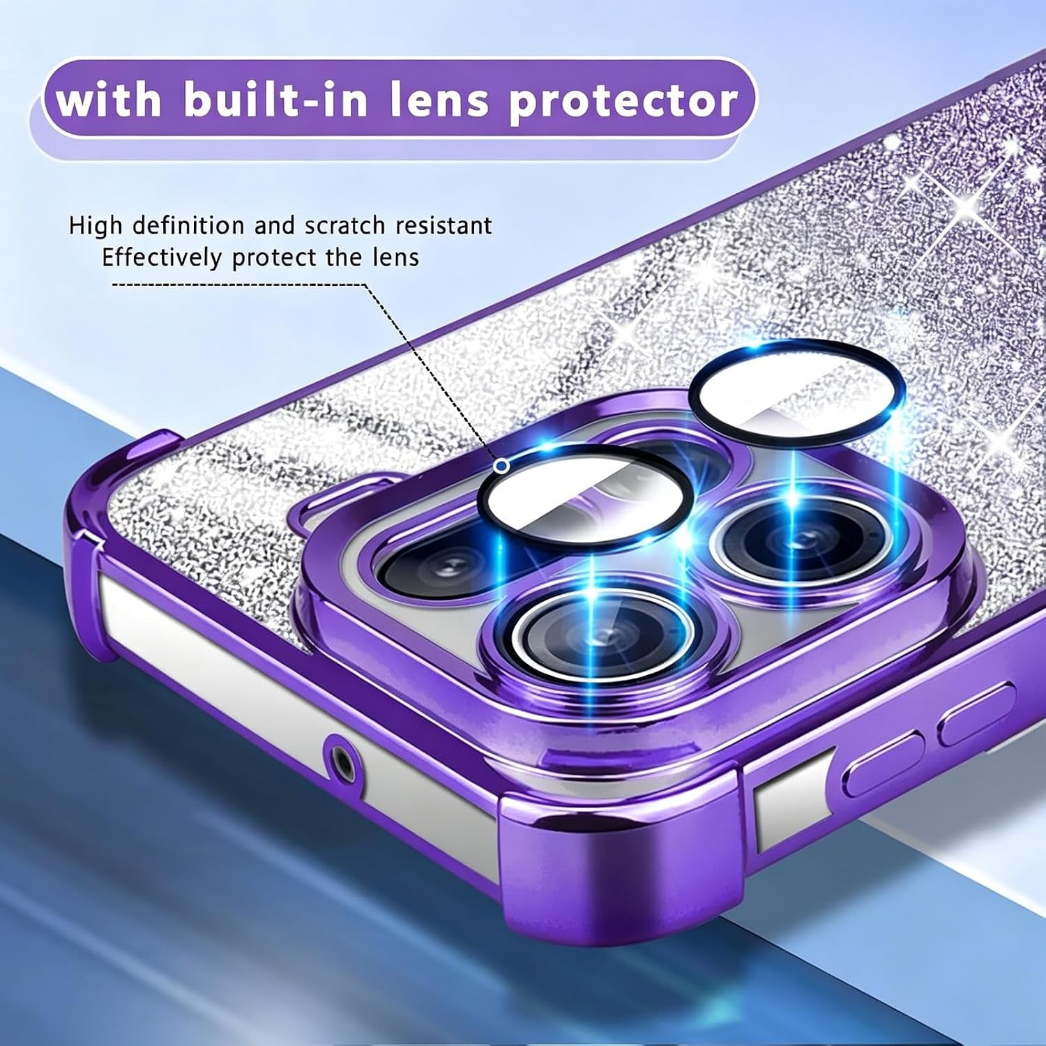 Coque Samsung Galaxy A53 Brillante Mauve — Coins Renforcés + Protection Caméra