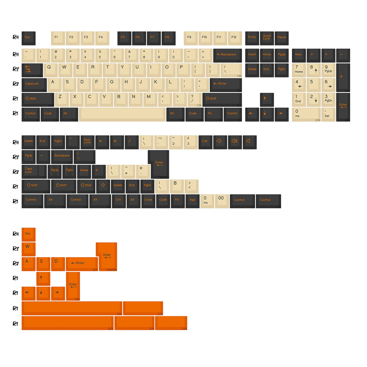 Kbdiy GMK Keycap Double Shot GMK Olivia Shoko Jamon WOB Red Samurai Botanical PBT Keycaps Cherry Profile for Mechanical Keyboard