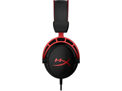 Experience Unmatched Gaming Sound with the HyperX Cloud Alpha Wired Over-Ear Headset in Bold Red