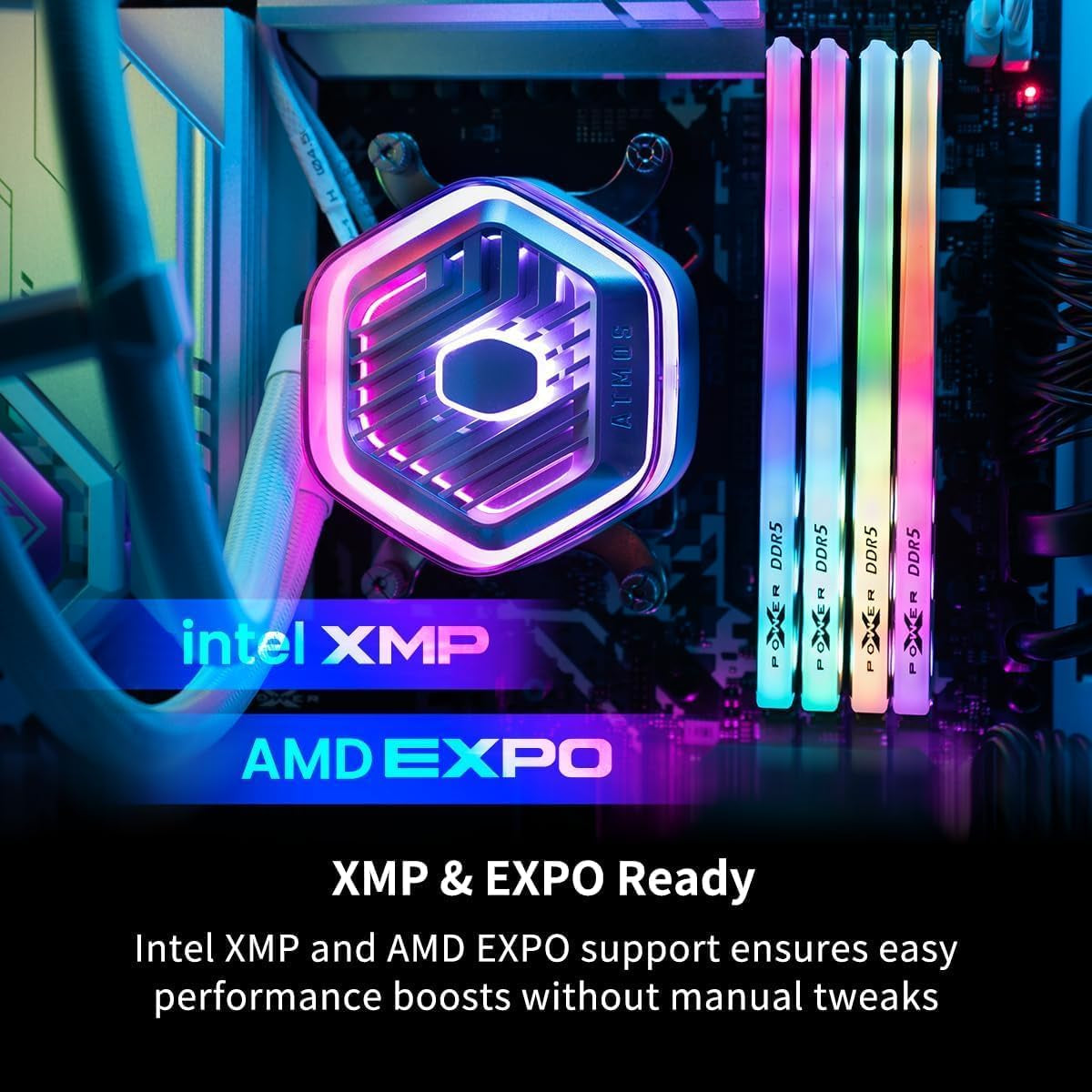 Mémoire Silicon Power Storm RGB — 32 Go (2 × 16) DDR5 6000 Mhz