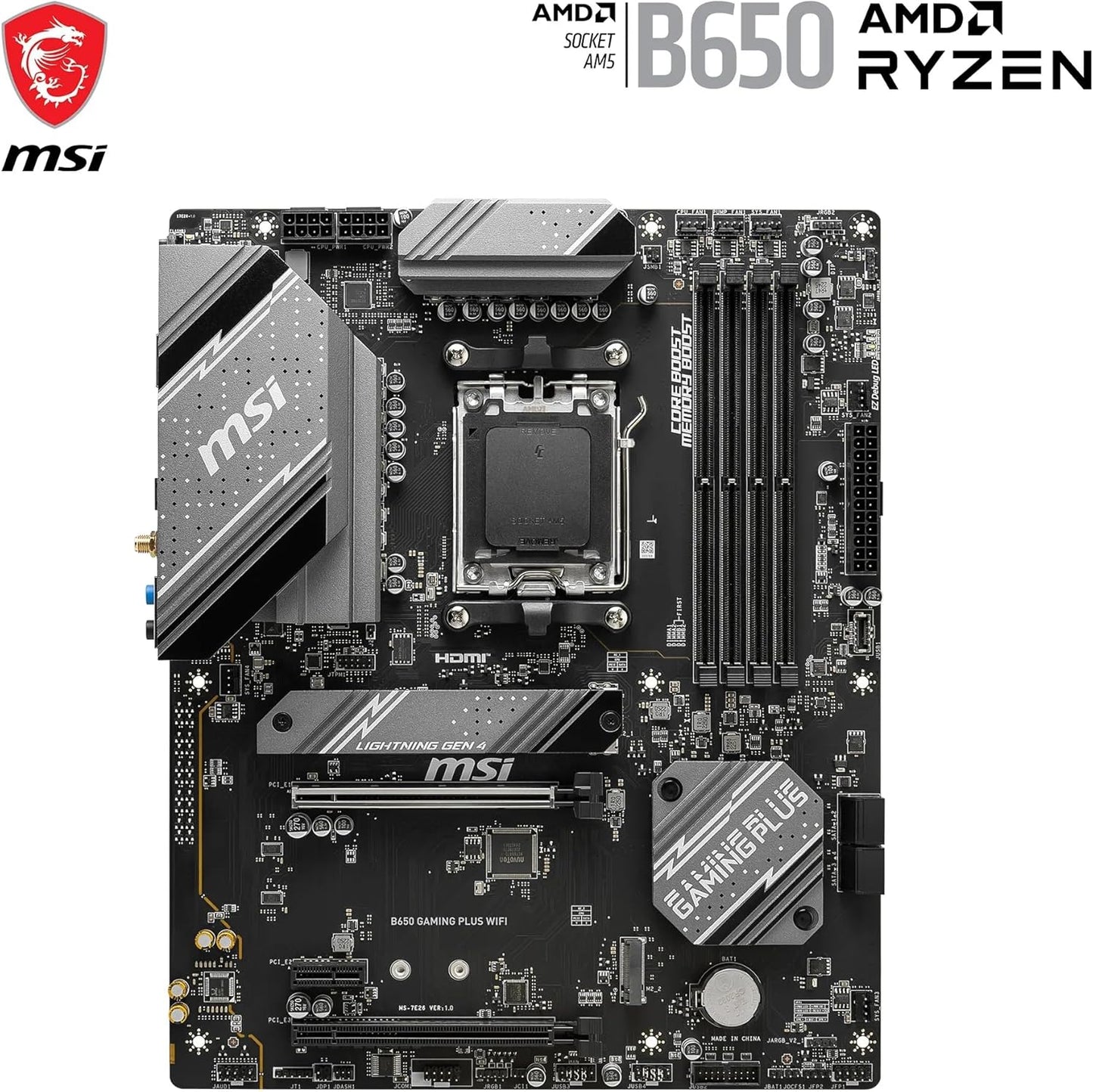 Carte Mère  B650 Gaming plus Wifi — AM5, ATX, DDR5