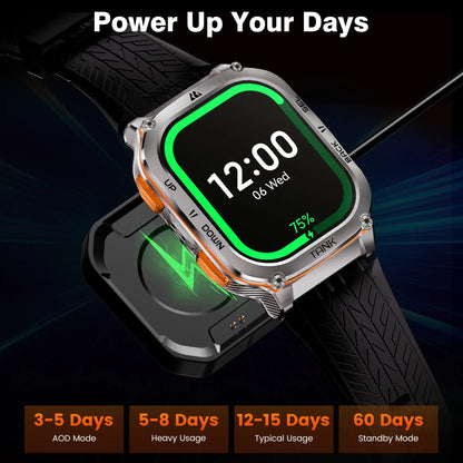 TANK M3 Ultra GPS Smart Watch for Men Stainless Steel 5ATM Waterproof Bluetooth Call 24/7 Health Monitor for Android Ios