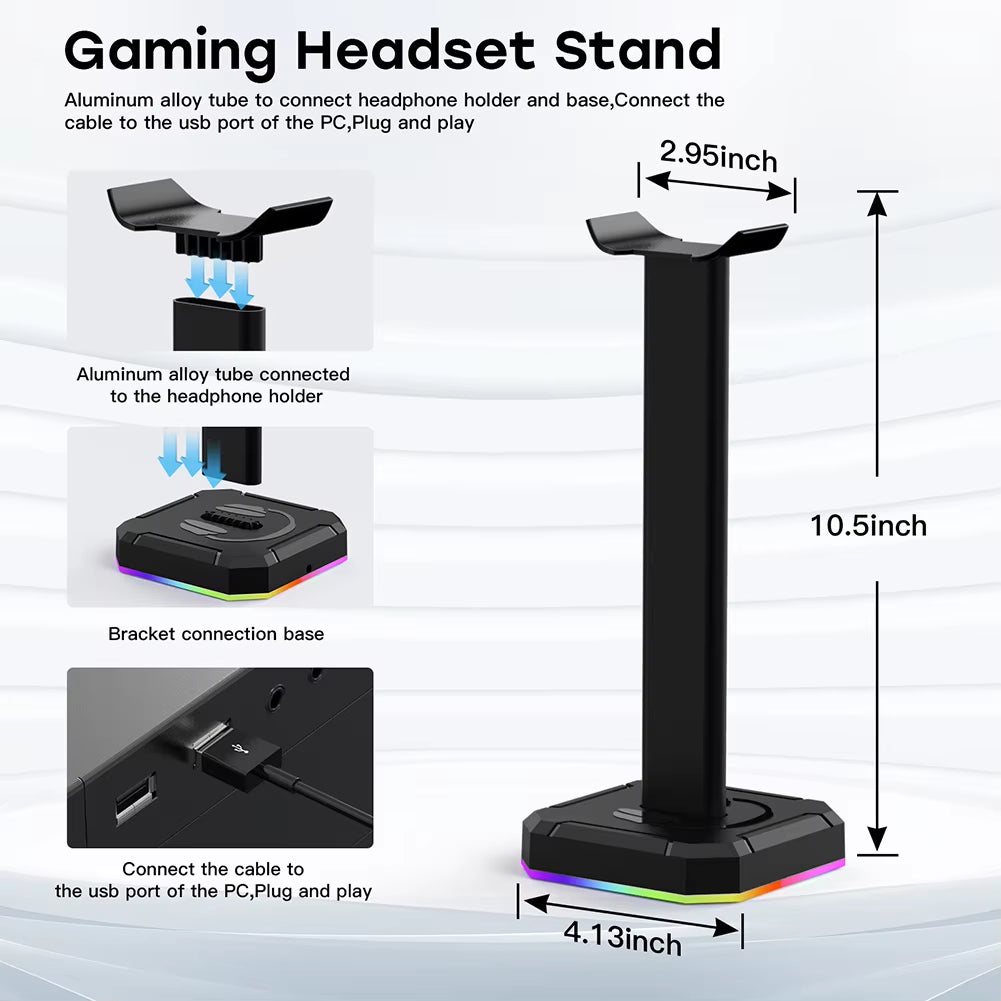 Support Casque Aluminium RGB — Présentoir Vertical