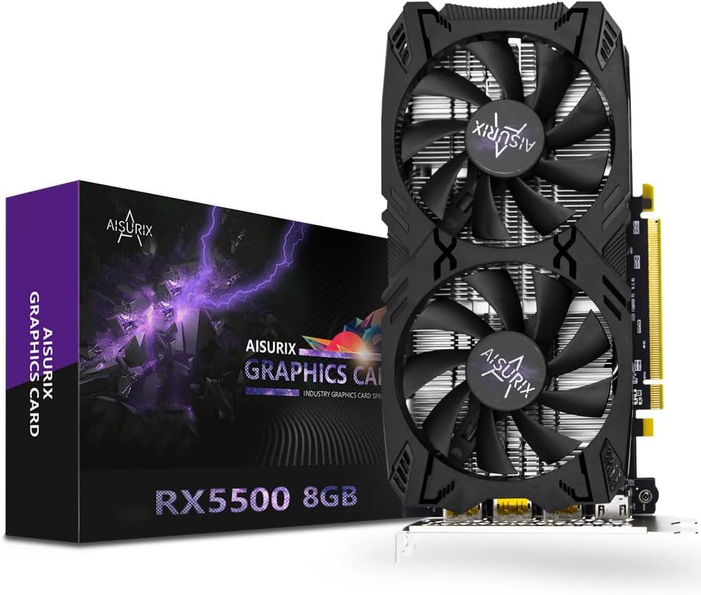 Carte Graphique Radeon RX 5500, 8 Go GDDR6, 3× DisplayPort + HDMI