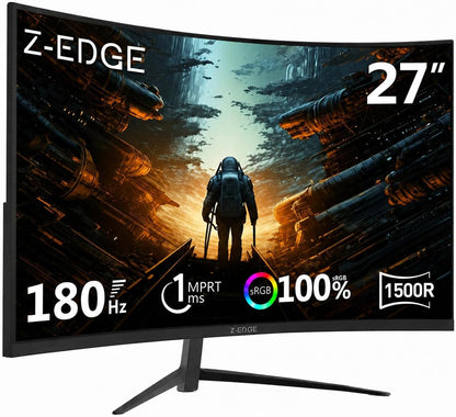 Écran Z-Edge UG27 incurvé 27 po, 180 Hz, 1 ms, FreeSync