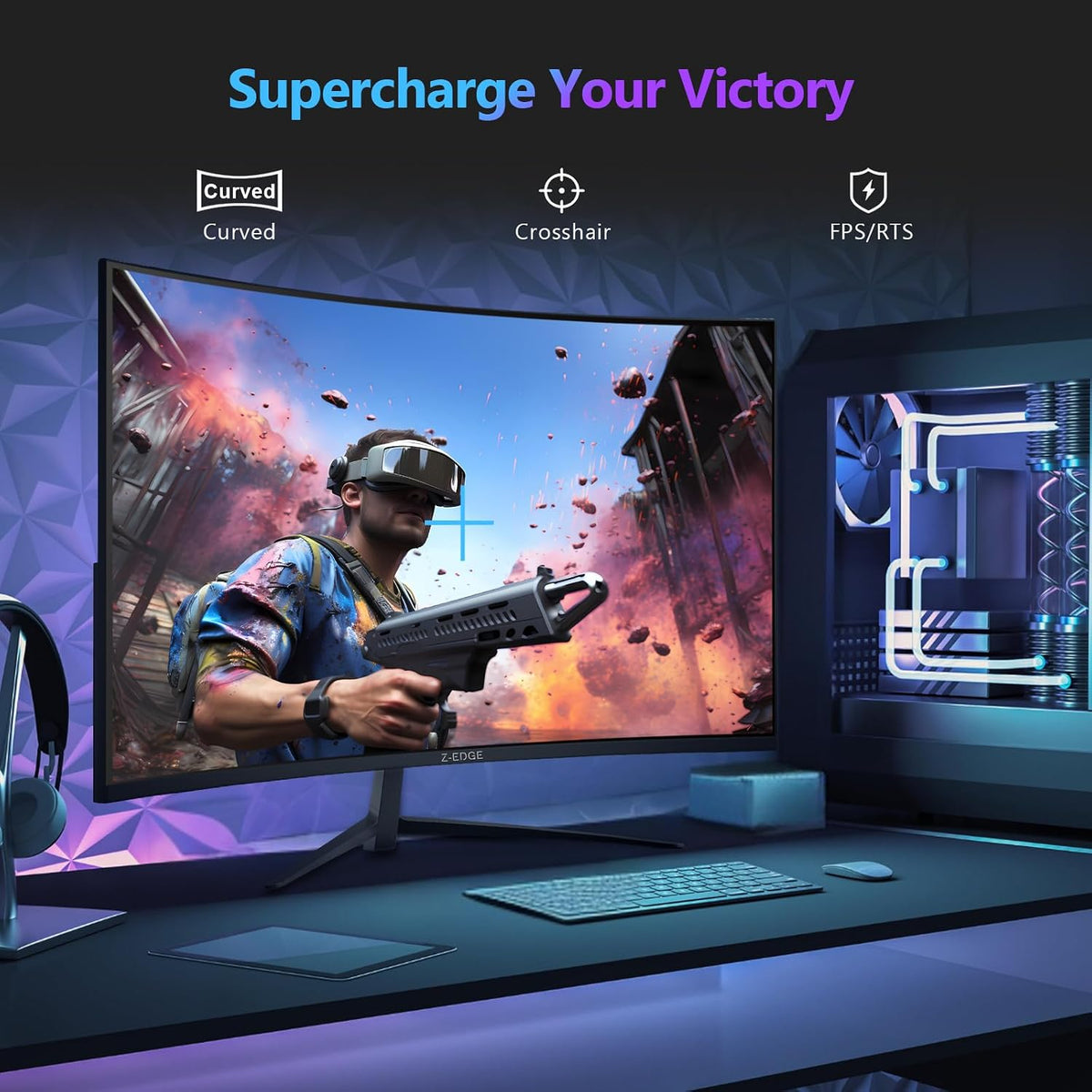 Écran Z-Edge UG27Q Incurvé 27 Po — QHD 1440P, 165 Hz