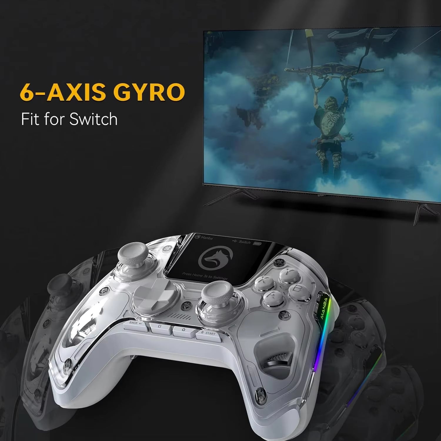 Manette Sans Fil Mamba One V2 — Effet Hall, RGB, Station De Charge Incluse