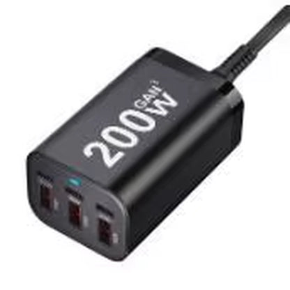 USB C Fast 200W 6-Port Charging Fast Gan Charger Power Adapter for Iphone 14/13/12 Series, Samsung Galaxy S23/S22/S21