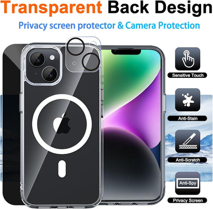 Coque Iphone 14 Magsafe Transparente — Protecteur D'Écran Inclus