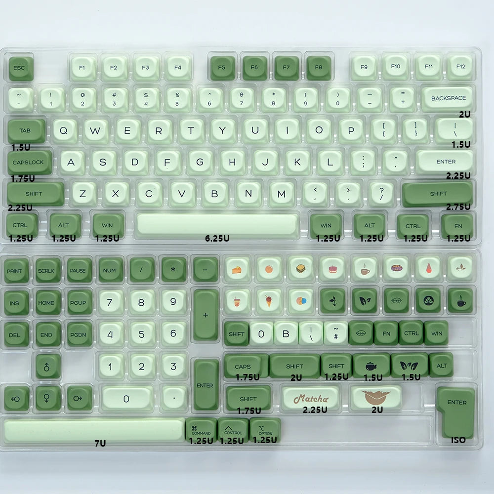 Kbdiy KOA Keycaps GMK Soymilk 140 Keys PBT Keycap Similar MOA Japanese Korean Russian Keycap 7U MAC ISO for Mechanical Keyboard
