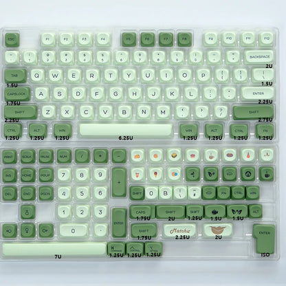 Kbdiy KOA Keycaps GMK Soymilk 140 Keys PBT Keycap Similar MOA Japanese Korean Russian Keycap 7U MAC ISO for Mechanical Keyboard