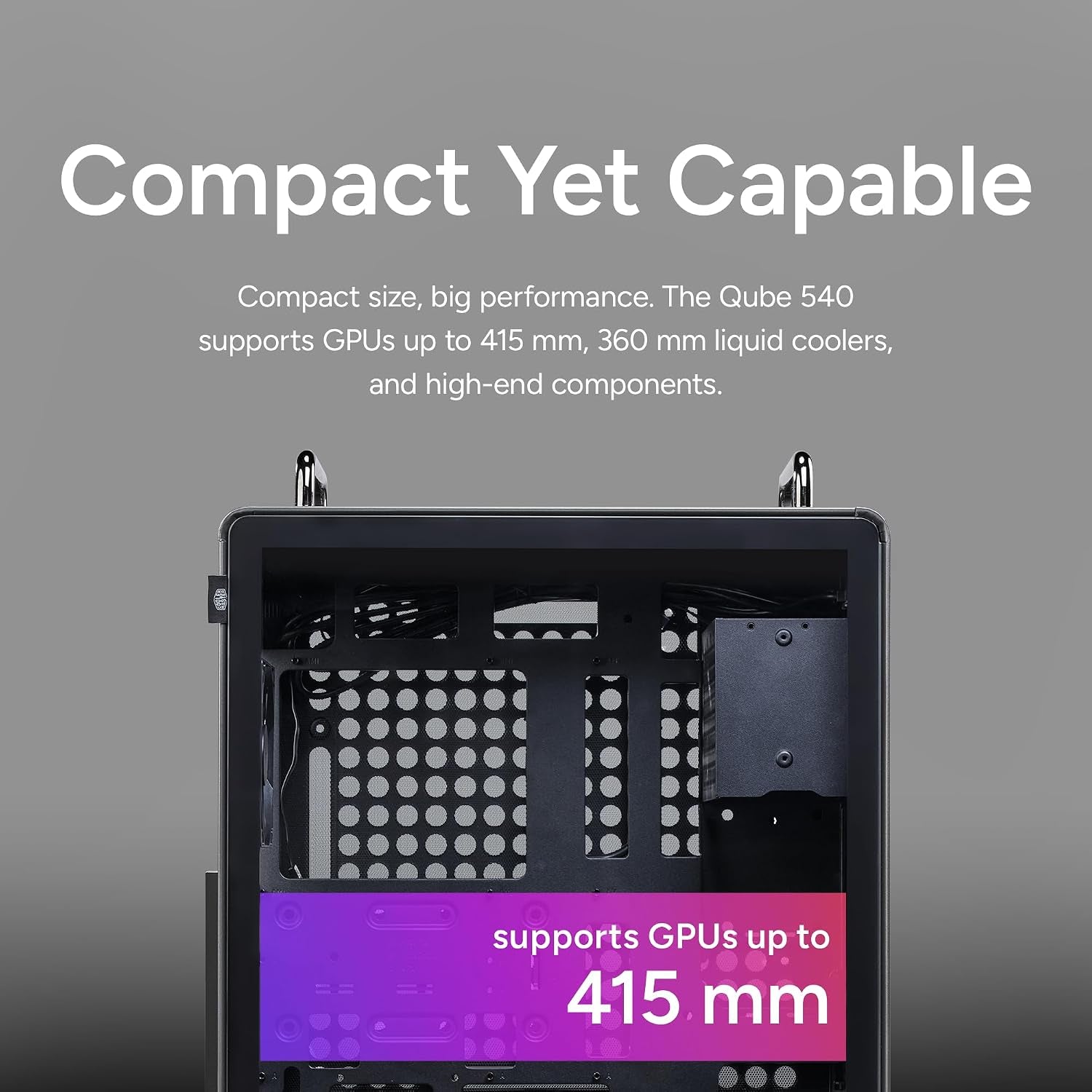 Boîtier Cooler Master QUBE 540 — ATX, Flux D'Air Maximal, Verre Trempé